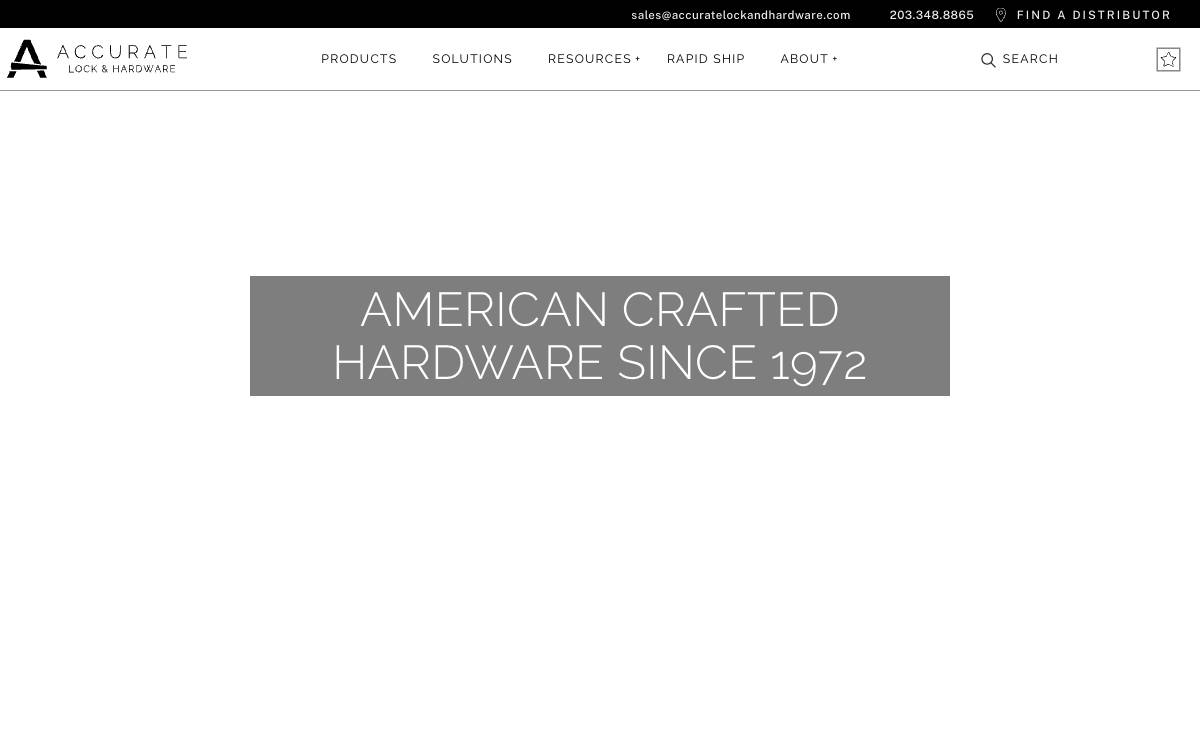 Screenshot of the website reached at accuratelockandhardware.com