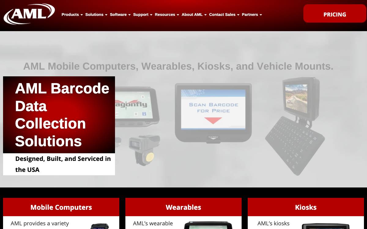 Screenshot of the website reached at amltd.com