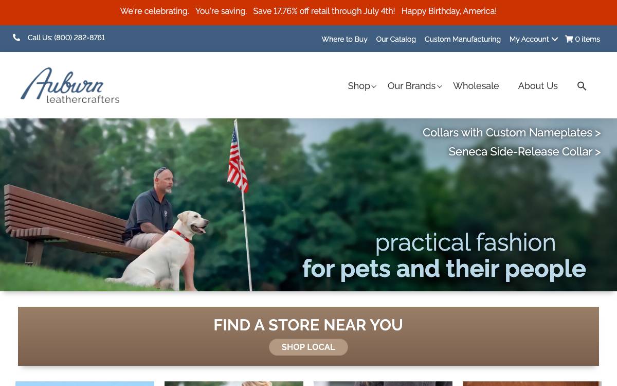 Screenshot of the website reached at auburndirect.com