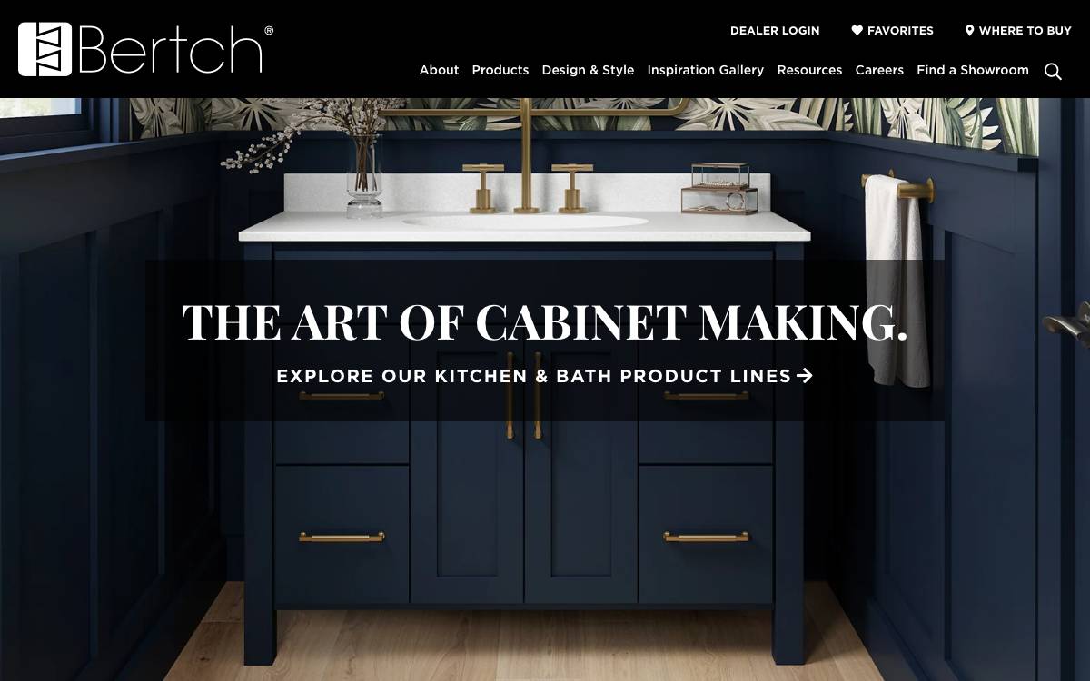 Screenshot of the website reached at bertch.com