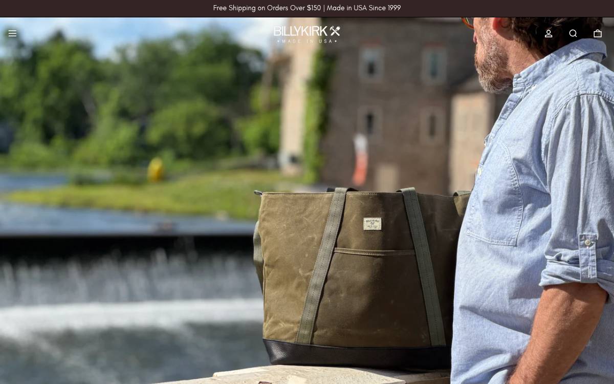 Screenshot of the website reached at billykirk.com