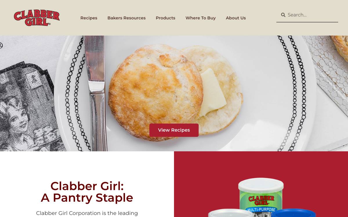 Screenshot of the website reached at clabbergirl.com