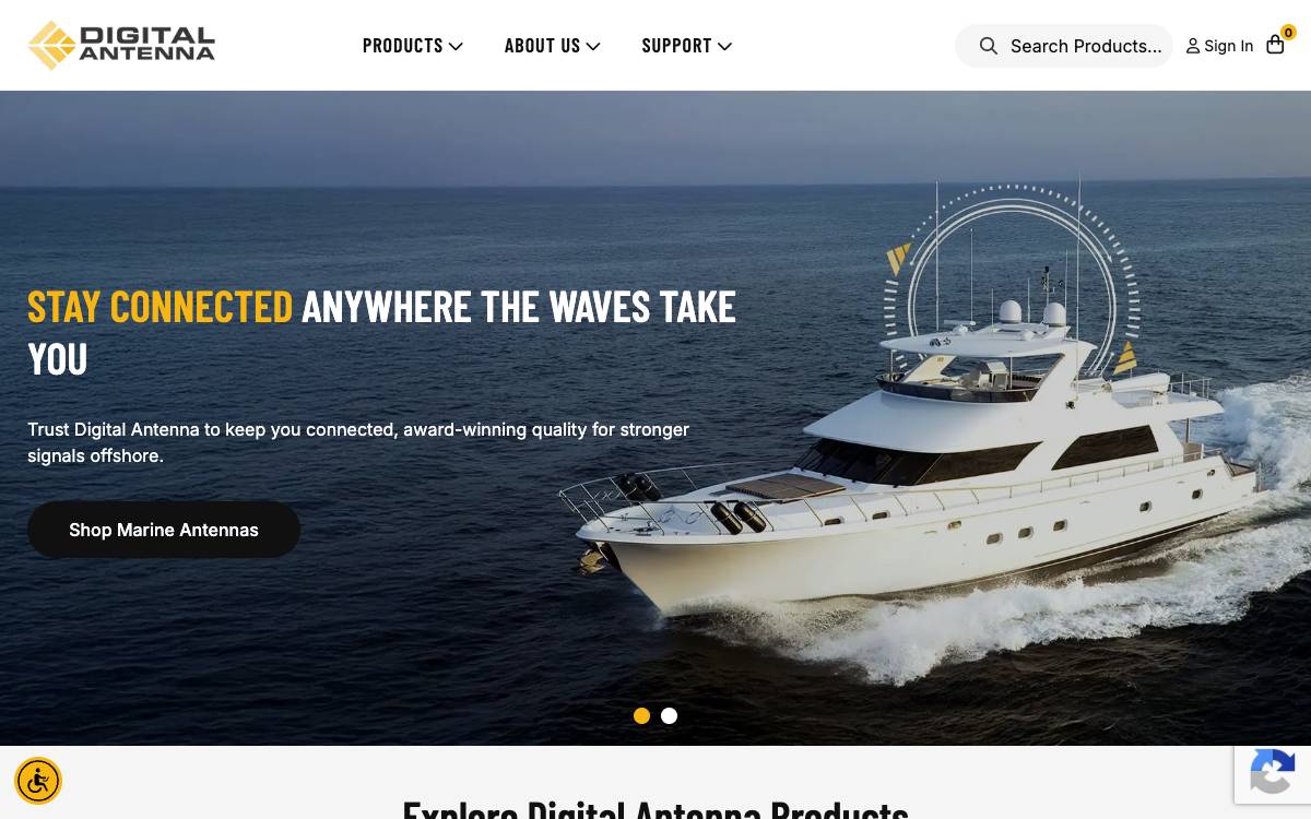 Screenshot of the website reached at digitalantenna.com