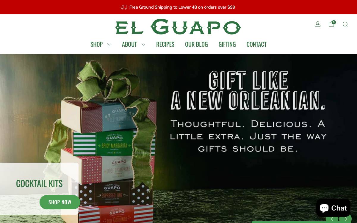 Screenshot of the website reached at elguapobitters.com