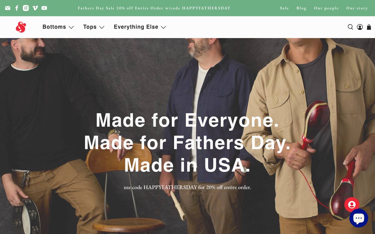 Screenshot of the website reached at grownandsewn.com