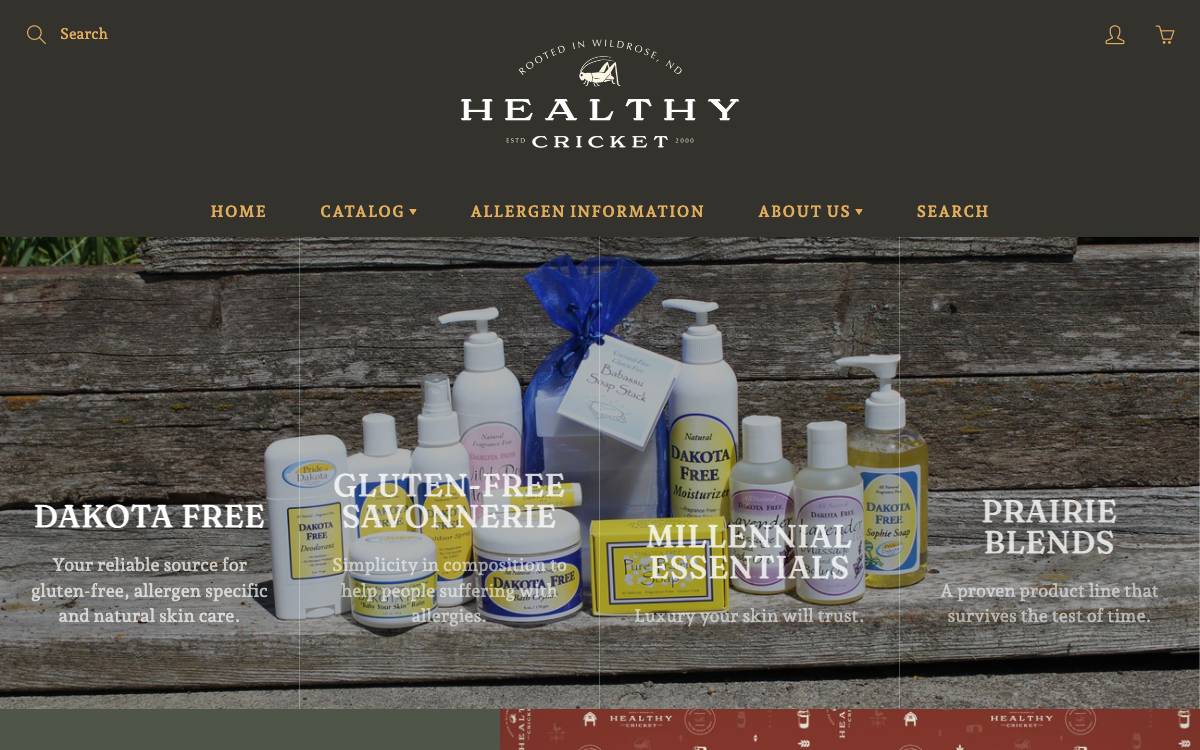 Screenshot of the website reached at new.healthycricket.com