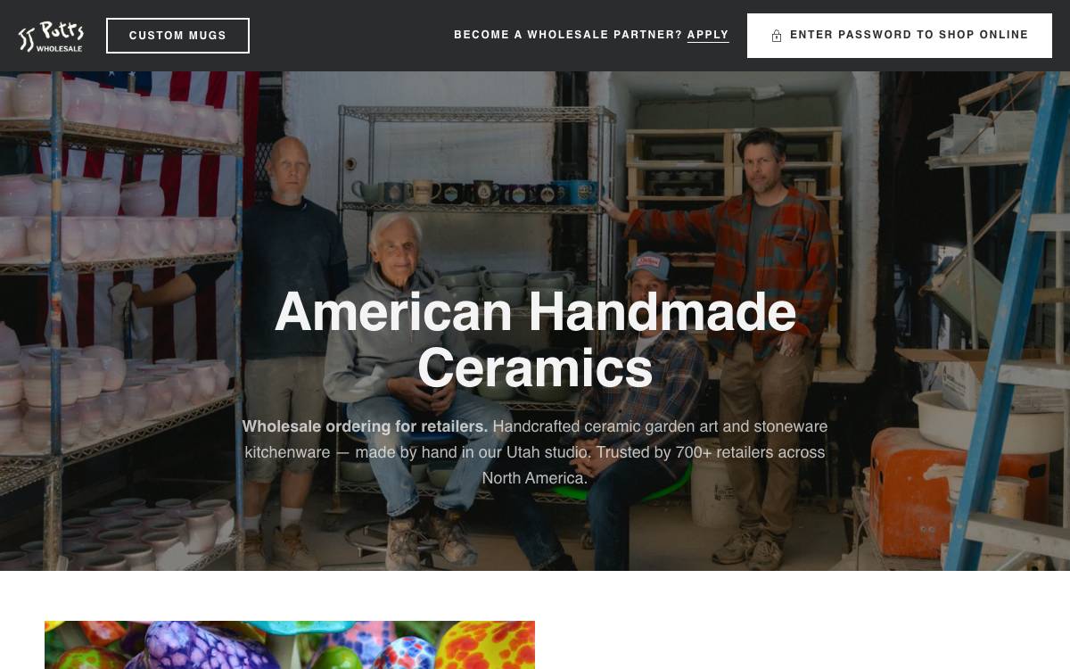 Screenshot of the website reached at jjpotts.com