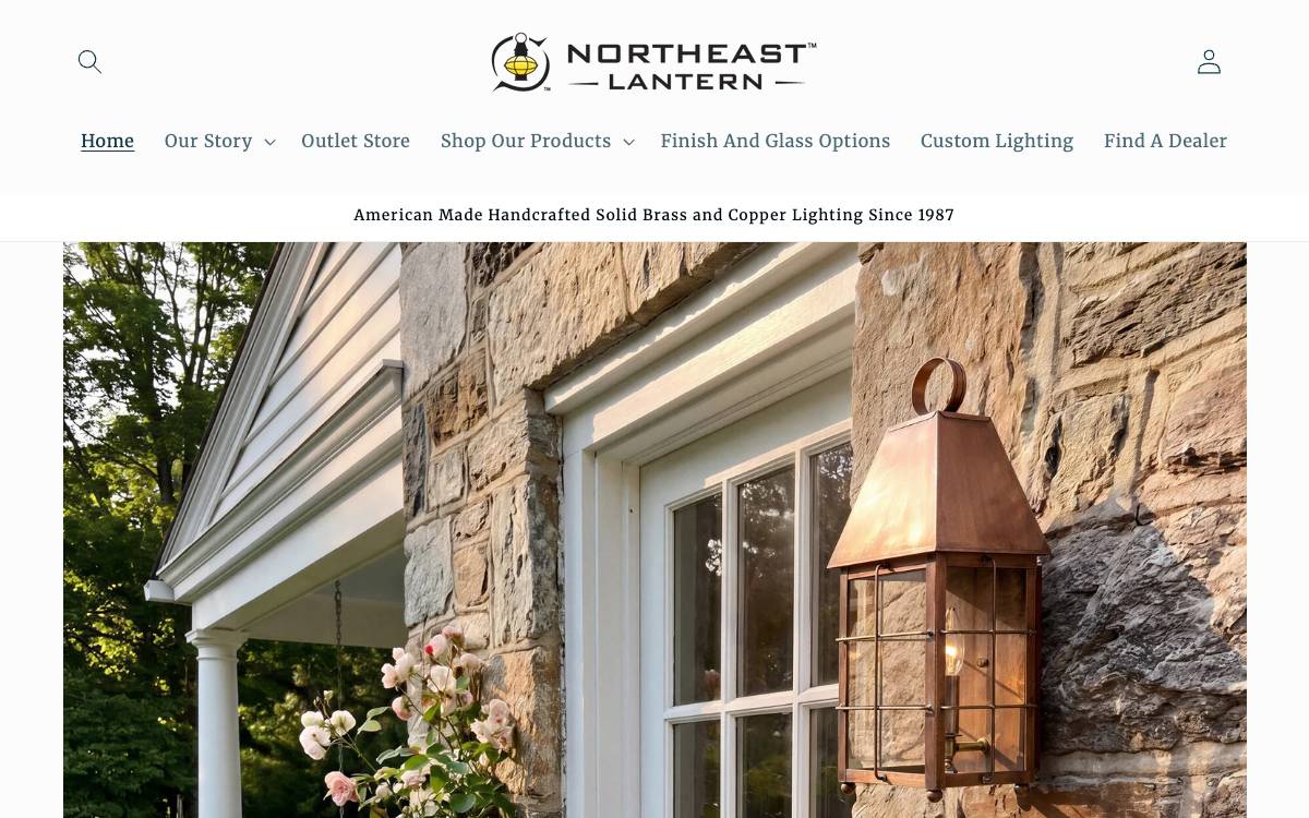 Screenshot of the website reached at northeastlantern.com