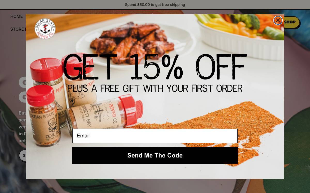 Screenshot of the website reached at rhodypepper.com