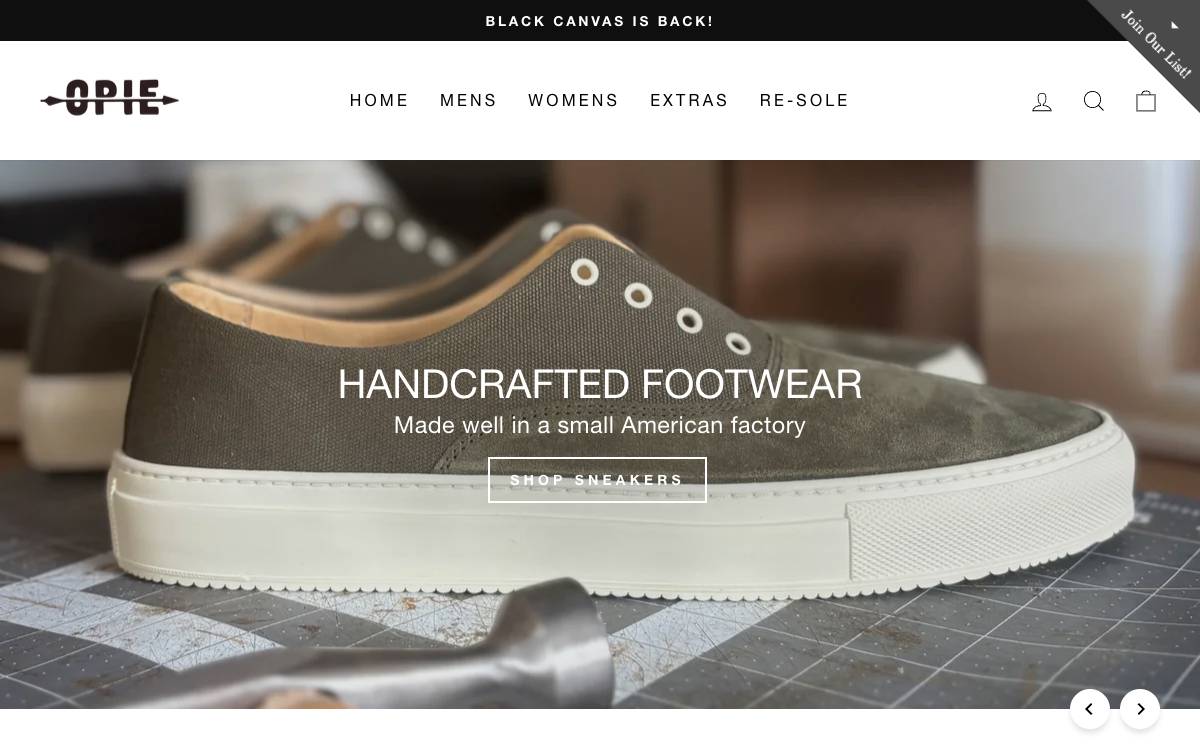 Screenshot of the website reached at opieway.com