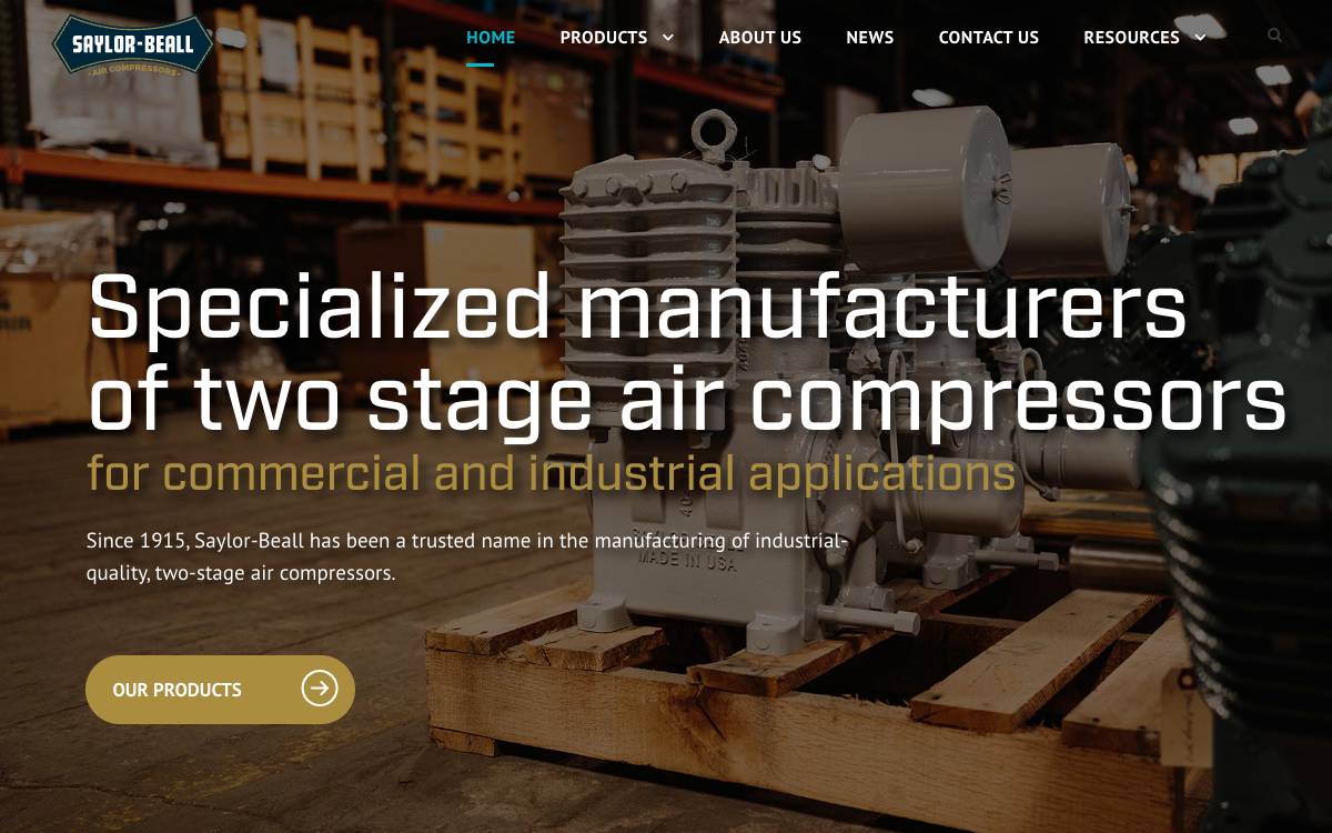 Screenshot of the website reached at saylor-beall.com