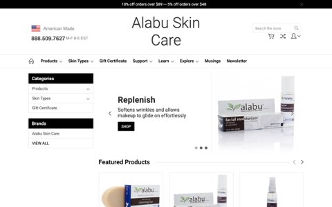Screenshot of the website reached at alabu.com