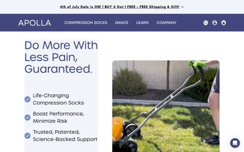 Screenshot of the website reached at apollaperformance.com