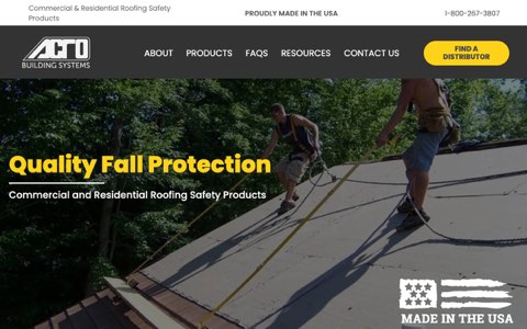 Screenshot of the website reached at acrobuildingsystems.com