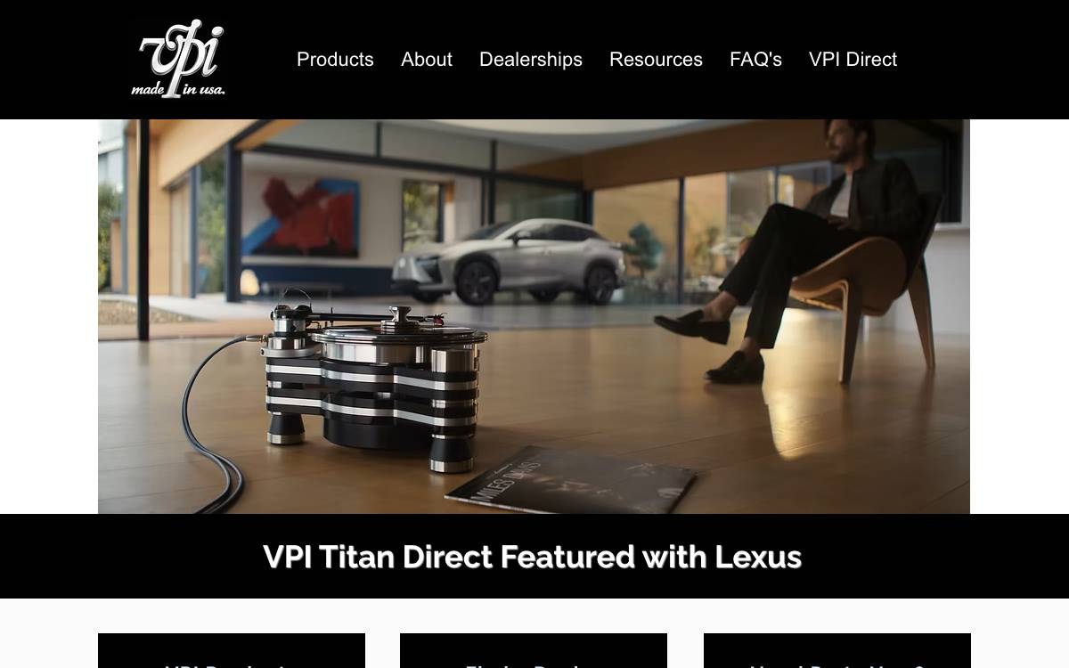 Screenshot of the website reached at vpiindustries.com